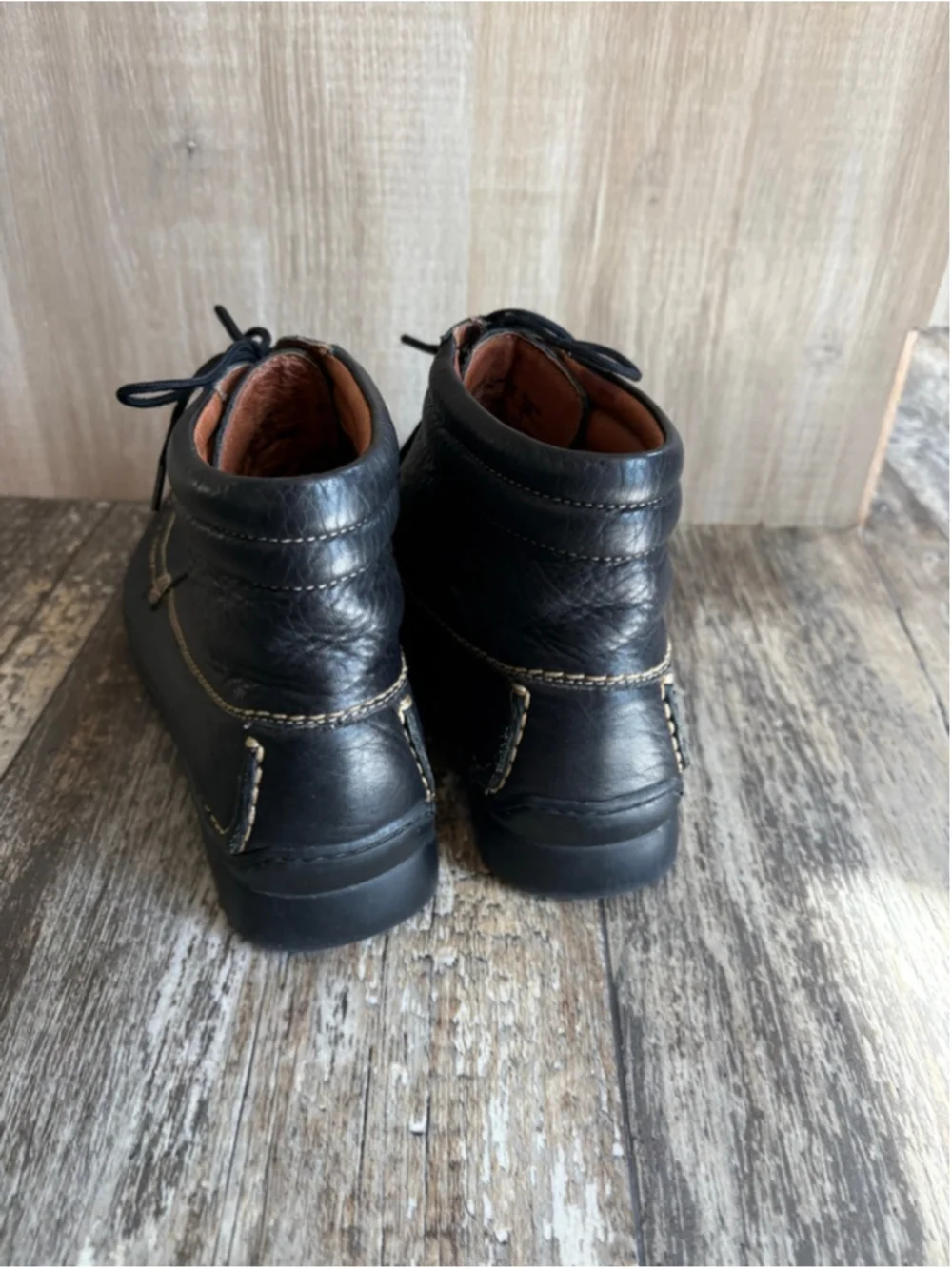 Hush Puppies Lincoln Leather Lace-Up Ankle Boots Men’s Size 9